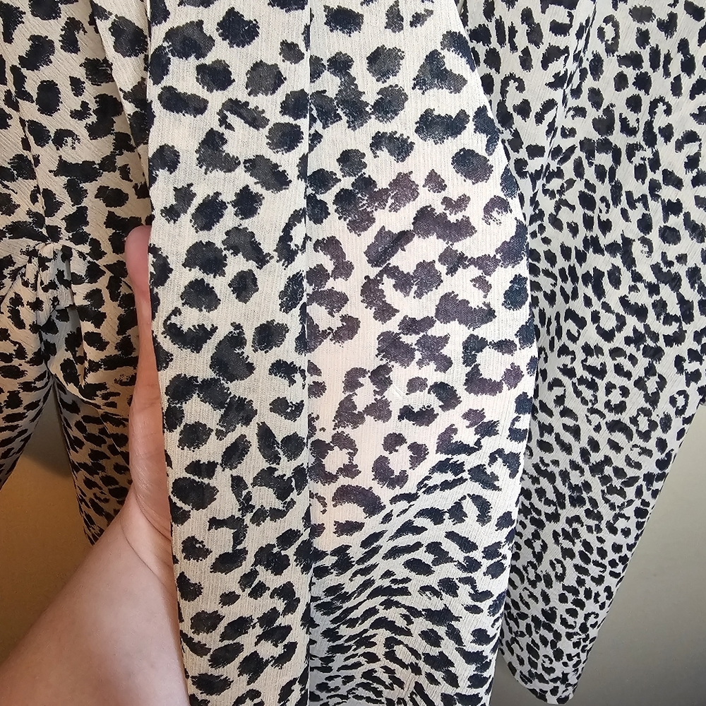 Aerie Leopard print kimono cardigan top with Wide sleeves One Size Fits … - Picture 7 of 8